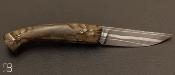 Couteau 1515 de poche collection " Primitive " par Manu Laplace - Os de buffle