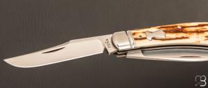    Couteau " 2 Blades Trapper Slip Joint " par Enrique Pena - Mammouth