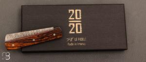 Couteau  "  20/20® " bois de fer et lame damas par Le Fidèle