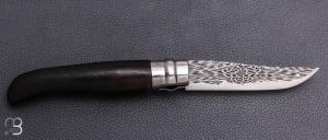  Couteau " OPI N°09 " custom par Anthony Brochier - Damas  Sandwich mosaïque et noyer