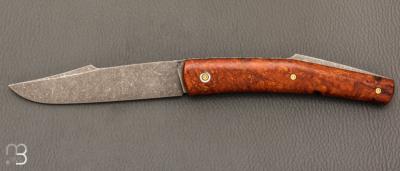 Couteau " Aigà " custom de Pierre Thomas - Atelier Odae - Loupe de bois de fer