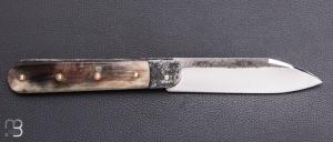   Couteau  " Rouennais " de Martin Mougeot Bohers - Corne de buffle et C130