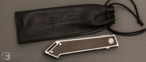   Couteau " Apocalypse " custom par Jean-Pierre Martin - Fibre de carbone et lame en RWL34