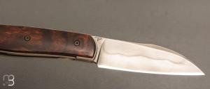 Couteau " custom " pliant de David Lespect - Ironwood et C105