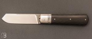   Couteau " Barlow " custom par Olivier Ouertal - Fibre de carbone et lame en RWL-34