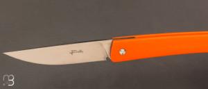   Couteau " Basic " G10 orange "pocket clip" de Jean Pierre Martin