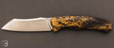  Couteau " Bluff " de collection par Olivier Ouertal - Bouleau stabilisé et RWL-34