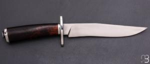     Couteau "Bowie" de Nicolas Mestrallet - Atelier du couteau Vaunaveys - Bois de fer et 80CrV2