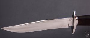     Couteau "Bowie" de Nicolas Mestrallet - Atelier du couteau Vaunaveys - Bois de fer et 80CrV2