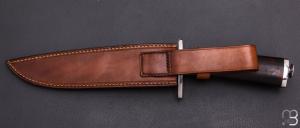     Couteau "Bowie" de Nicolas Mestrallet - Atelier du couteau Vaunaveys - Bois de fer et 80CrV2