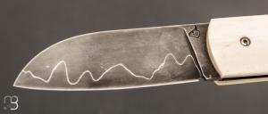   Couteau " Bull " custom de David Margrita - Mbull Knives - Os et lame sandwich