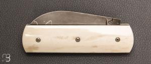   Couteau " Bull " custom de David Margrita - Mbull Knives - Os et lame sandwich