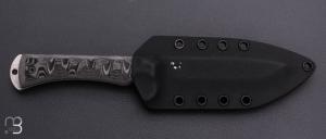   Couteau "CTE" fixe par Wildsteer - Micarta noir