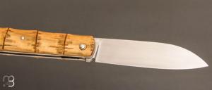    Couteau " Canif " custom par David Breniere - Buis sculpté et Elmax