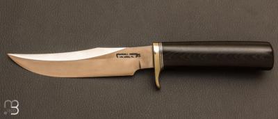 Couteau droit Randall N°12 - 6" "Little Bear Bowie" - Micarta noir