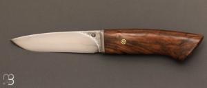 Couteau Droit Noyer et lame forge acier C130 de Jean Paul Sire