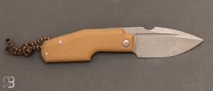 Couteau " Elementak  "  de GTKnives - Thomas Gony - G10 sable et RWL-34 stonewash