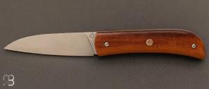 Couteau  "  Engatse " custom Micarta vintage et lame en 14C28 de David Margrita - Mbull Knives