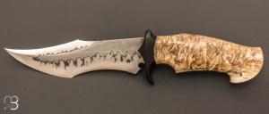     Couteau "  Fighter " custom de Samuel Lurquin - Corne de bœuf musqué