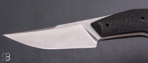    Couteau " Fixe custom " par Samuel Jugieau - Fibre de carbone et lame en 14C28n
