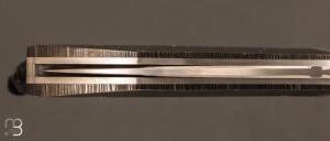  Couteau  "  Custom " par Florian Keller - Fatcarbon® spacecoral et lame en RWL-34 