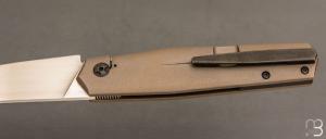   Couteau " Frame-Lock custom " par Florian Dreyer FD-Knives - Titane et RWL34