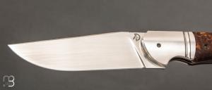   Couteau " Gouez " custom par Amaël Druez - Le Temps d'un Souffle - Bouleau madré stabilisé