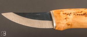 Couteau Grand-père carbone bouleau / R121 par Roselli