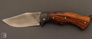  Couteau  " Harry " Cran forcé XC100 et bois de fer par Mickaël Moing