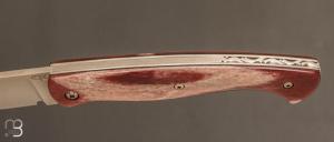   Couteau " Hippocampe " par Éric Parmentier - Os de girafe stabilisé