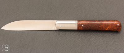 Couteau  "  Issoire  " par Maxime Surjous  - Bois de fer et lame en RWL34