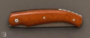 Couteau  "  K-Libre " custom de Michel Grini - Micarta vintage et lame en RWL34