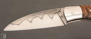 Couteau " Kurt " custom  par Mathieu Gerster - Manguier ondé et 26C3