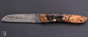    Couteau " L08 fruits des bois pi�ce unique" par Perceval - Lame damas