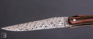       Couteau " Laguiole 12cm mitre centrale " par Laguiole en Aubrac - Bois d'aubrac et lame damas
