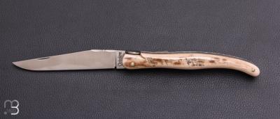   Couteau " Laguiole Feuillage 12cm " par Philippe Voissière - Ivoire de Mammouth