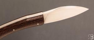  Couteau  "  Lardon  " custom par Frédéric Augé - Micarta burlap US et RWL-34