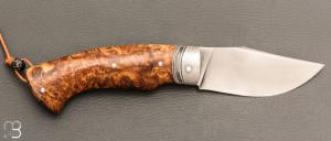  Couteau " Le 45 " Cran forcé par Mickaël Moing - Loupe d 'aulne et XC100