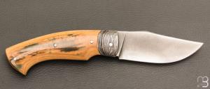  Couteau " Le 45 " Cran forcé par Mickaël Moing - Mammouth / Damas et XC100