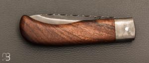   Couteau "Le Bugiste" noyer par Frédéric Maschio - Lame guillochée