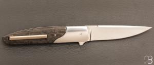    Couteau " Le City " custom pliant par J.P Martin - Fibre de carbone et RWL34