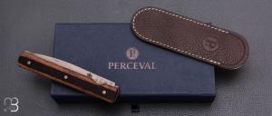   Couteau " Le Français " par Atelier Perceval - Noyer "Enfield" et 19C27