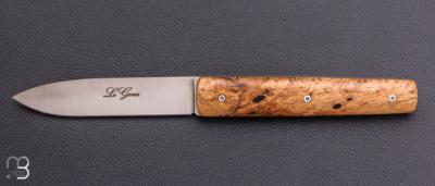  Couteau " Le Gone " mid-tech design Eric Depeyre  - Loupe de bois de fer et 12C27 