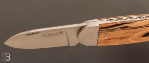 Couteau " Le Manu " par La Bonne Trempe - Hêtre échauffé et 14c28