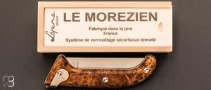 Couteau " Le Morézien CLUB " Sécurisoux loupe d'amboine