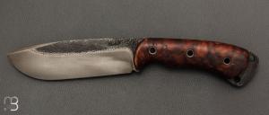  Couteau " Le Retord " fixe par Fr�d�ric Maschio - Racine de ch�taignier