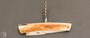   Couteau " Le Thiole 2 pièces"  de Robert Beillonnet - ivoire de mammouth et RWL34