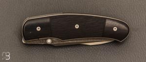   Couteau " Liner Lock 2 lames " custom par David Lespect - Ebène et RWL34