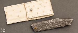  Couteau " Lock-Back trompe l'œil" de Alain & Joris Chomilier - Full damas Vegas Forge