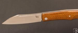    Couteau  "  Lock Back " custom par Laurent Gaillard - Micarta et 14c28N